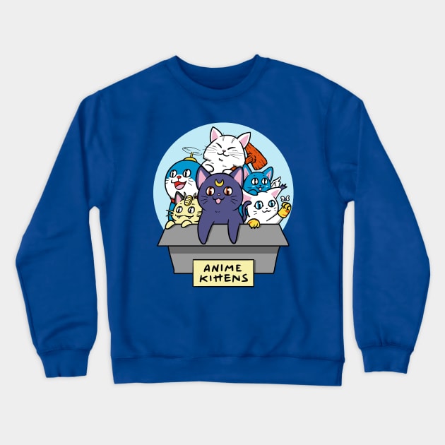 Anime Kittens Crewneck Sweatshirt by Andriu